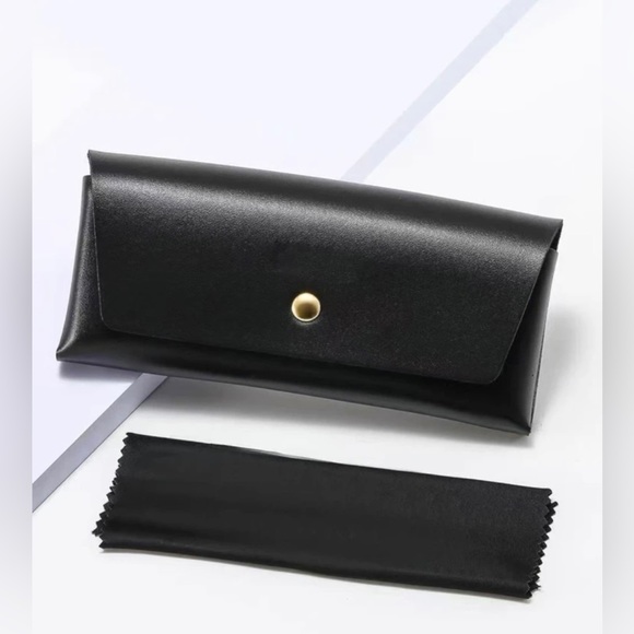 New”blue light”cat eye glasses with case.Stainless steel frame.Color-black/gold. - Picture 10 of 13